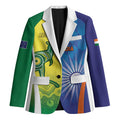 Custom Australia And India Cricket Blazer Ashoka Chakra With Aboriginal - Aussie Hoodie