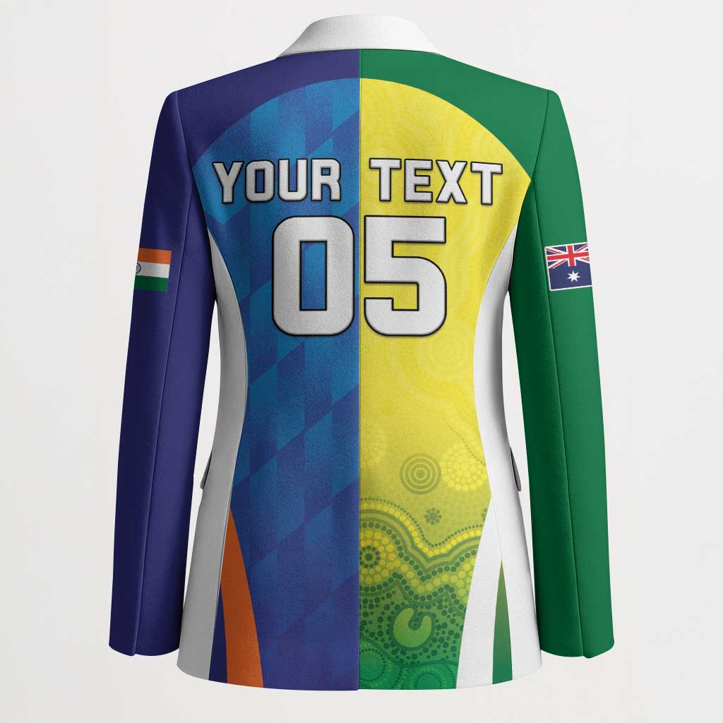 Custom Australia And India Cricket Blazer Ashoka Chakra With Aboriginal - Aussie Hoodie