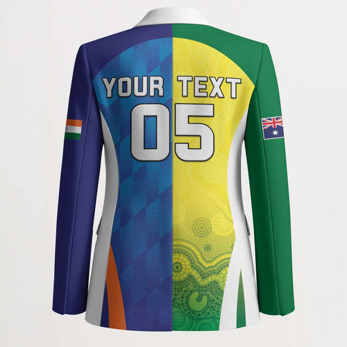 Custom Australia And India Cricket Blazer Ashoka Chakra With Aboriginal - Aussie Hoodie