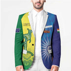 Custom Australia And India Cricket Blazer Ashoka Chakra With Aboriginal - Aussie Hoodie