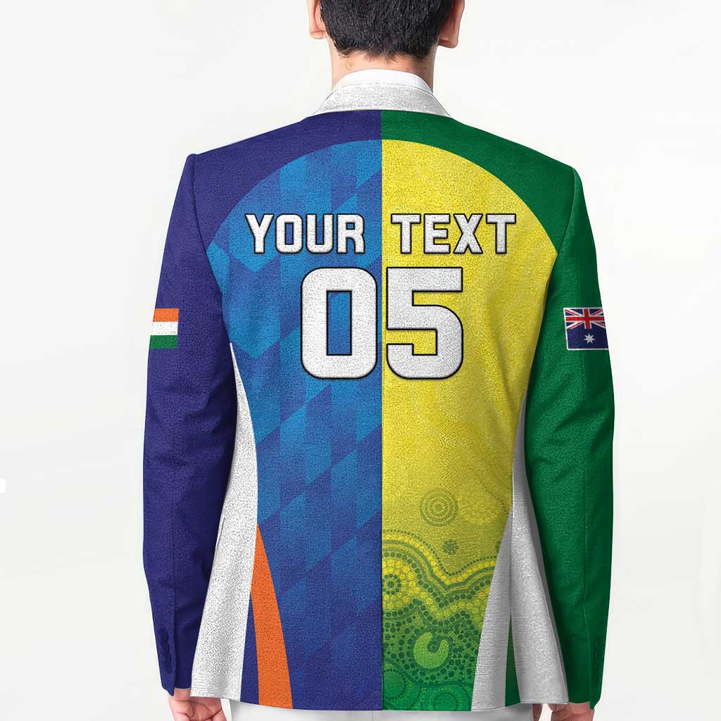 Custom Australia And India Cricket Blazer Ashoka Chakra With Aboriginal - Aussie Hoodie