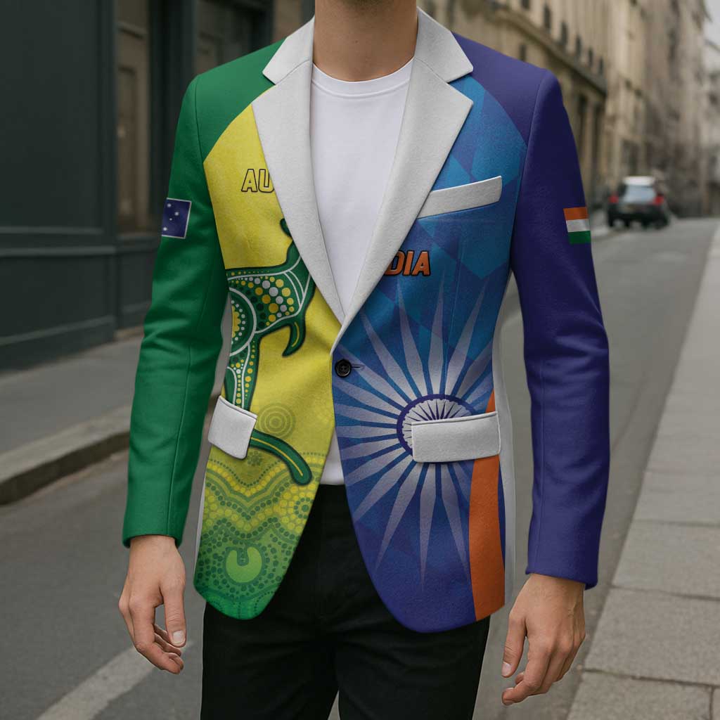 Custom Australia And India Cricket Blazer Ashoka Chakra With Aboriginal - Aussie Hoodie