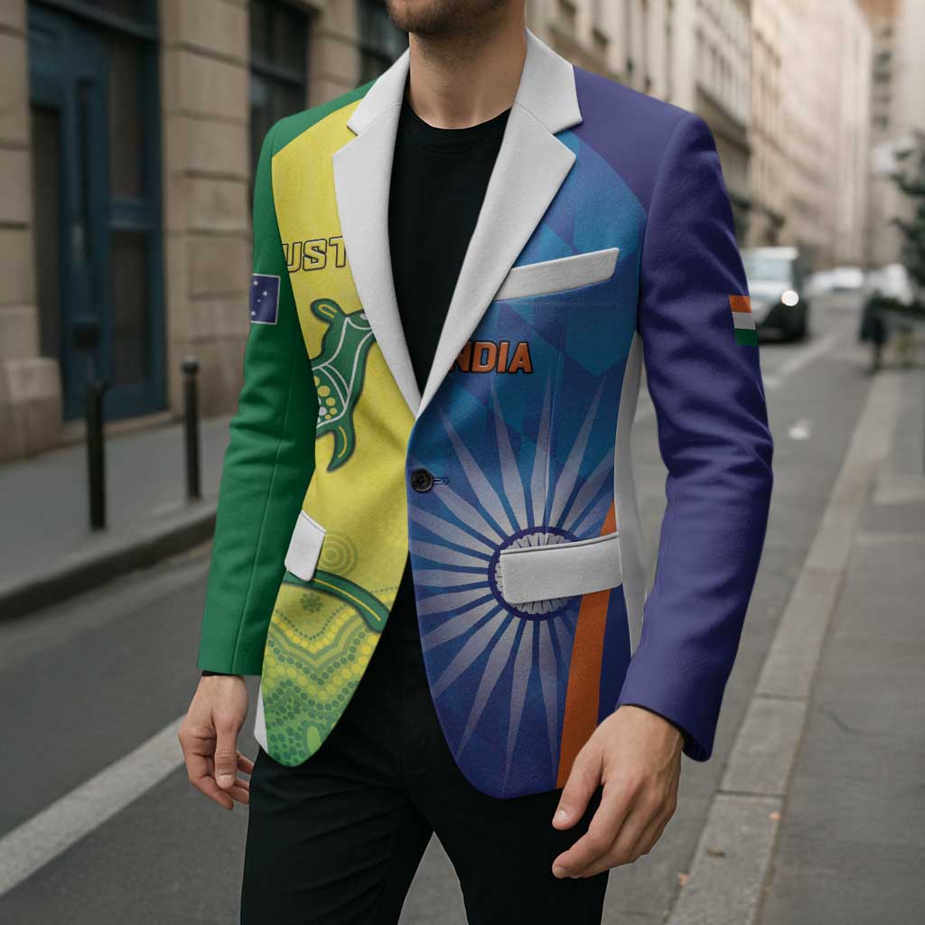 Custom Australia And India Cricket Blazer Ashoka Chakra With Aboriginal - Aussie Hoodie