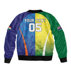 Custom Australia And India Cricket Bomber Jacket Ashoka Chakra With Aboriginal - Aussie Hoodie