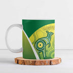 Australia And India Cricket Ceramic Mug Ashoka Chakra With Aboriginal - Aussie Hoodie