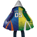 Custom Australia And India Cricket Cloak Ashoka Chakra With Aboriginal - Aussie Hoodie