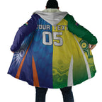 Custom Australia And India Cricket Cloak Ashoka Chakra With Aboriginal - Aussie Hoodie