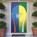Custom Australia And India Cricket Door Cover Ashoka Chakra With Aboriginal - Aussie Hoodie