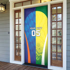 Custom Australia And India Cricket Door Cover Ashoka Chakra With Aboriginal - Aussie Hoodie