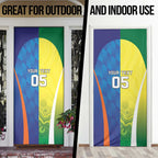 Custom Australia And India Cricket Door Cover Ashoka Chakra With Aboriginal - Aussie Hoodie