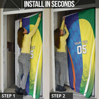 Custom Australia And India Cricket Door Cover Ashoka Chakra With Aboriginal - Aussie Hoodie