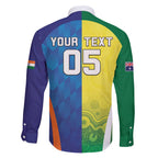 Custom Australia And India Cricket Family Matching Off Shoulder Short Dress and Hawaiian Shirt Ashoka Chakra With Aboriginal - Aussie Hoodie