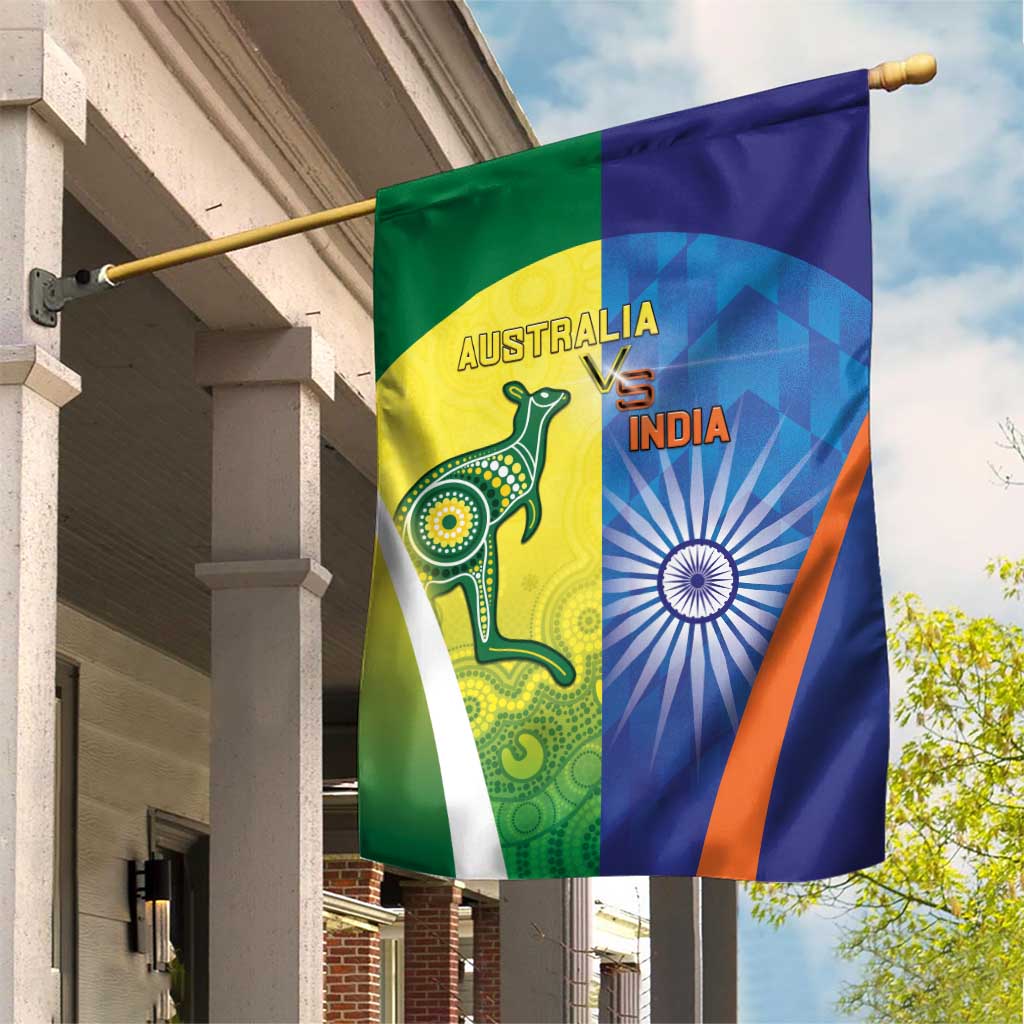 Australia And India Cricket Garden Flag Ashoka Chakra With Aboriginal - Aussie Hoodie