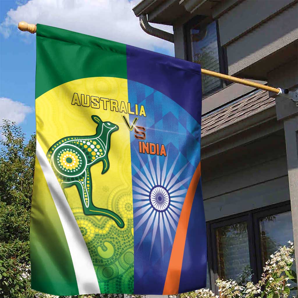 Australia And India Cricket Garden Flag Ashoka Chakra With Aboriginal - Aussie Hoodie