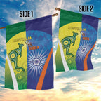 Australia And India Cricket Garden Flag Ashoka Chakra With Aboriginal - Aussie Hoodie