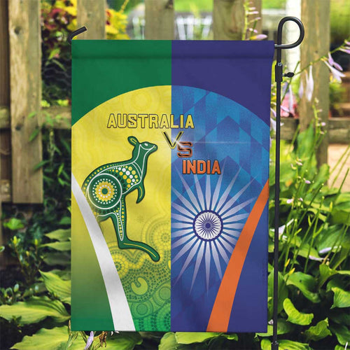 Australia And India Cricket Garden Flag Ashoka Chakra With Aboriginal - Aussie Hoodie