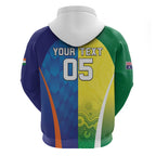 Custom Australia And India Cricket Hoodie Ashoka Chakra With Aboriginal - Aussie Hoodie