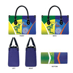 Australia And India Cricket Leather Bag Ashoka Chakra With Aboriginal - Aussie Hoodie