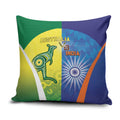 Australia And India Cricket Pillow Cover Ashoka Chakra With Aboriginal - Aussie Hoodie