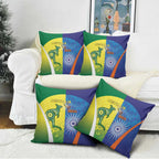 Australia And India Cricket Pillow Cover Ashoka Chakra With Aboriginal - Aussie Hoodie