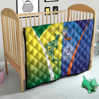 Australia And India Cricket Quilt Ashoka Chakra With Aboriginal - Aussie Hoodie