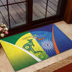 Australia And India Cricket Rubber Doormat Ashoka Chakra With Aboriginal - Aussie Hoodie