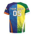 Custom Australia And India Cricket Rugby Jersey Ashoka Chakra With Aboriginal - Aussie Hoodie