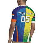 Custom Australia And India Cricket Rugby Jersey Ashoka Chakra With Aboriginal - Aussie Hoodie