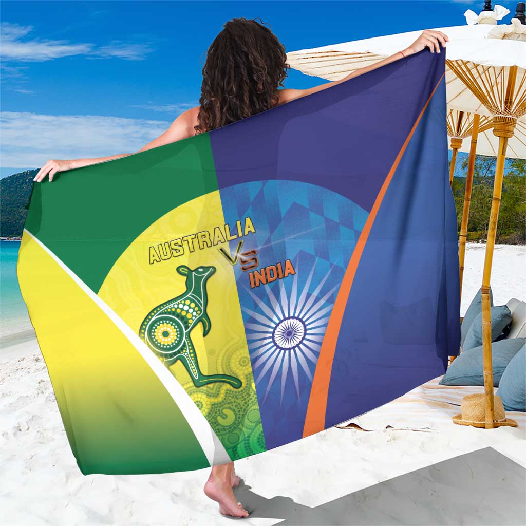Australia And India Cricket Sarong Ashoka Chakra With Aboriginal - Aussie Hoodie