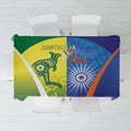 Australia And India Cricket Tablecloth Ashoka Chakra With Aboriginal - Aussie Hoodie