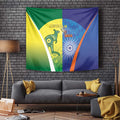Australia And India Cricket Tapestry Ashoka Chakra With Aboriginal - Aussie Hoodie
