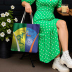 Australia And India Cricket Tote Bag Ashoka Chakra With Aboriginal - Aussie Hoodie