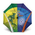 Australia And India Cricket Umbrella Ashoka Chakra With Aboriginal - Aussie Hoodie