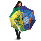 Australia And India Cricket Umbrella Ashoka Chakra With Aboriginal - Aussie Hoodie