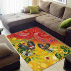 New Zealand Piwakawaka Christmas Area Rug With Maori Pattern