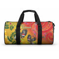 New Zealand Piwakawaka Christmas Duffle Bag With Maori Pattern
