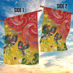 New Zealand Piwakawaka Christmas Garden Flag With Maori Pattern