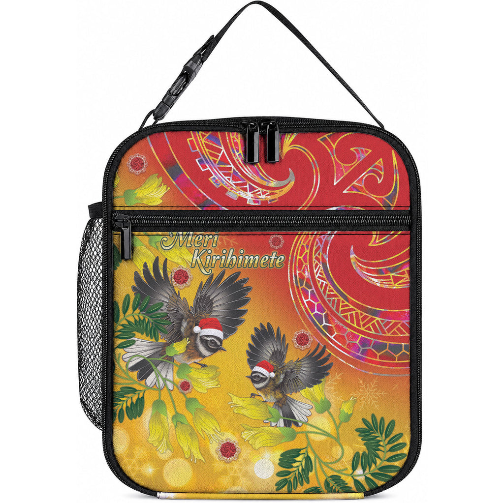 New Zealand Piwakawaka Christmas Lunch Bag With Maori Pattern