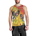 New Zealand Piwakawaka Christmas Men Tank Top With Maori Pattern