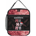 New Zealand Tiki Christmas Lunch Bag Ho Ho Ho Paua Shell Glitter Red