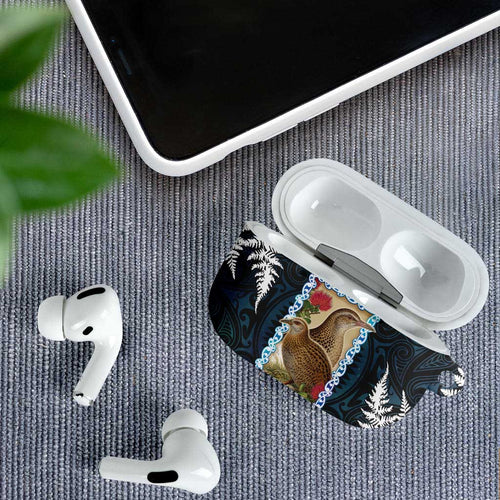 New Zealand Weka AirPods Case Maori Hen Koru Pattern - Aussie Hoodie