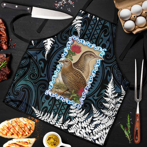 New Zealand Weka Apron Maori Hen Koru Pattern - Aussie Hoodie