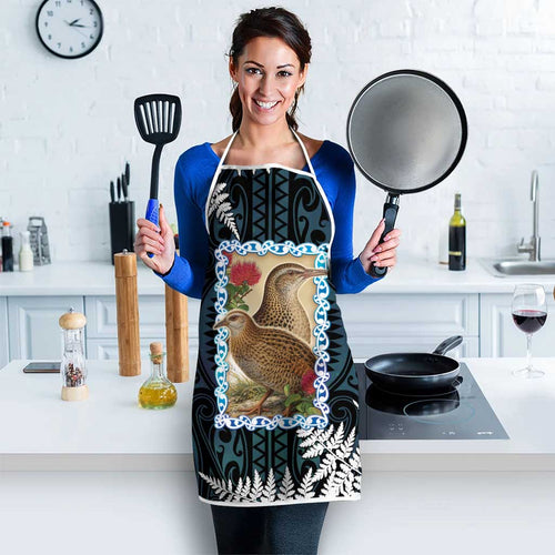 New Zealand Weka Apron Maori Hen Koru Pattern - Aussie Hoodie