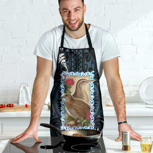 New Zealand Weka Apron Maori Hen Koru Pattern - Aussie Hoodie