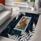 New Zealand Weka Area Rug Maori Hen Koru Pattern - Aussie Hoodie
