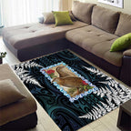 New Zealand Weka Area Rug Maori Hen Koru Pattern - Aussie Hoodie