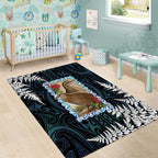 New Zealand Weka Area Rug Maori Hen Koru Pattern - Aussie Hoodie