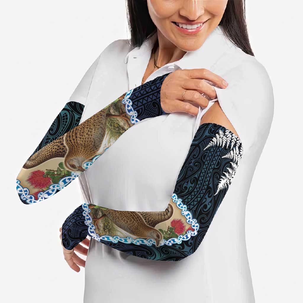 New Zealand Weka Arm Sleeves Maori Hen Koru Pattern - Aussie Hoodie