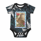 New Zealand Weka Baby Onesie Maori Hen Koru Pattern