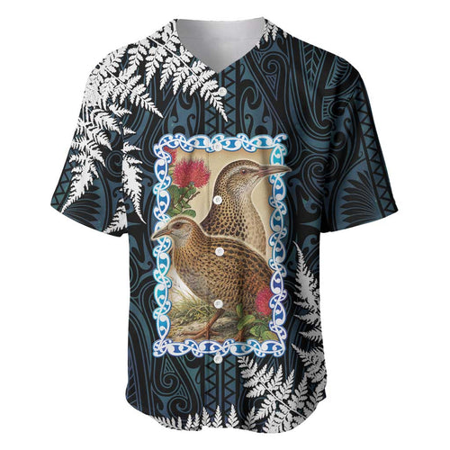 New Zealand Weka Baseball Jersey Maori Hen Koru Pattern - Aussie Hoodie